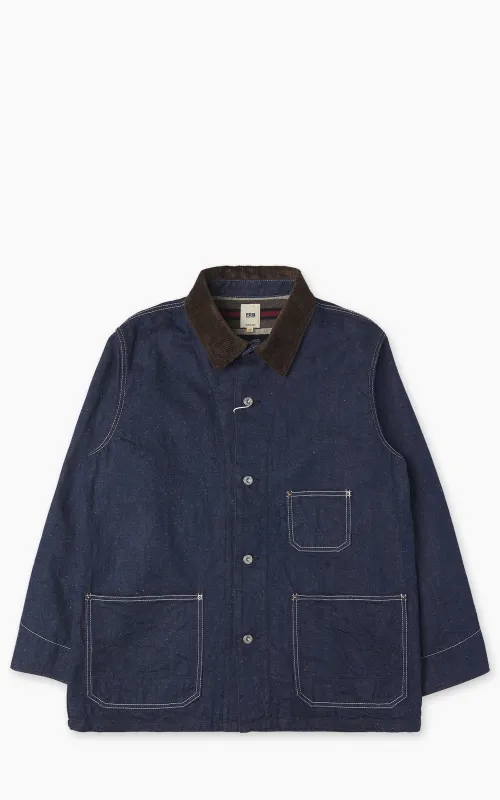FOB Factory F2456 Denim Chore Jacket Blanket Lined Indigo sold by Cultizm