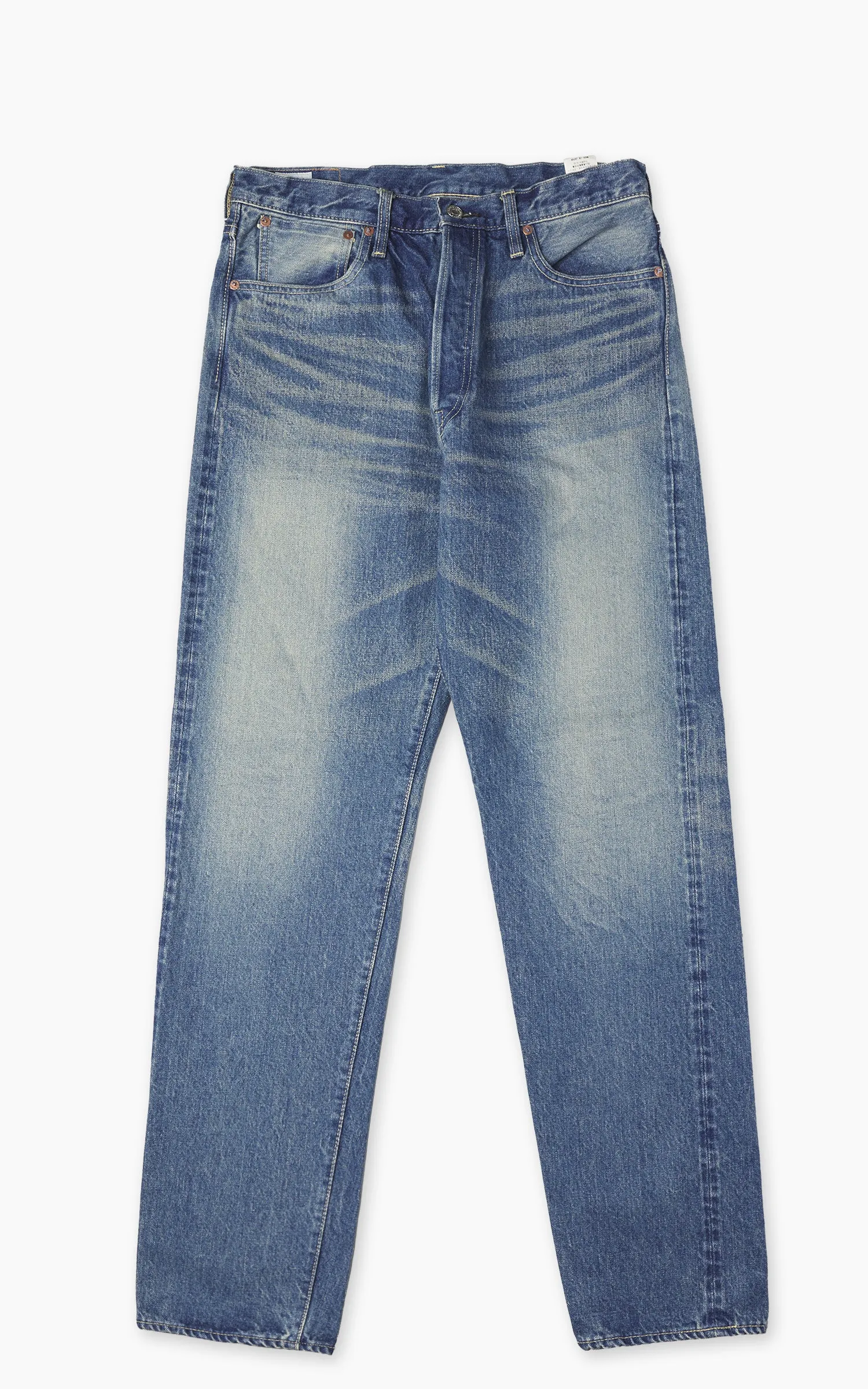 FOB Factory F153 Selvedge Denim Tapered 5P Used Wash Blue sold by Cultizm