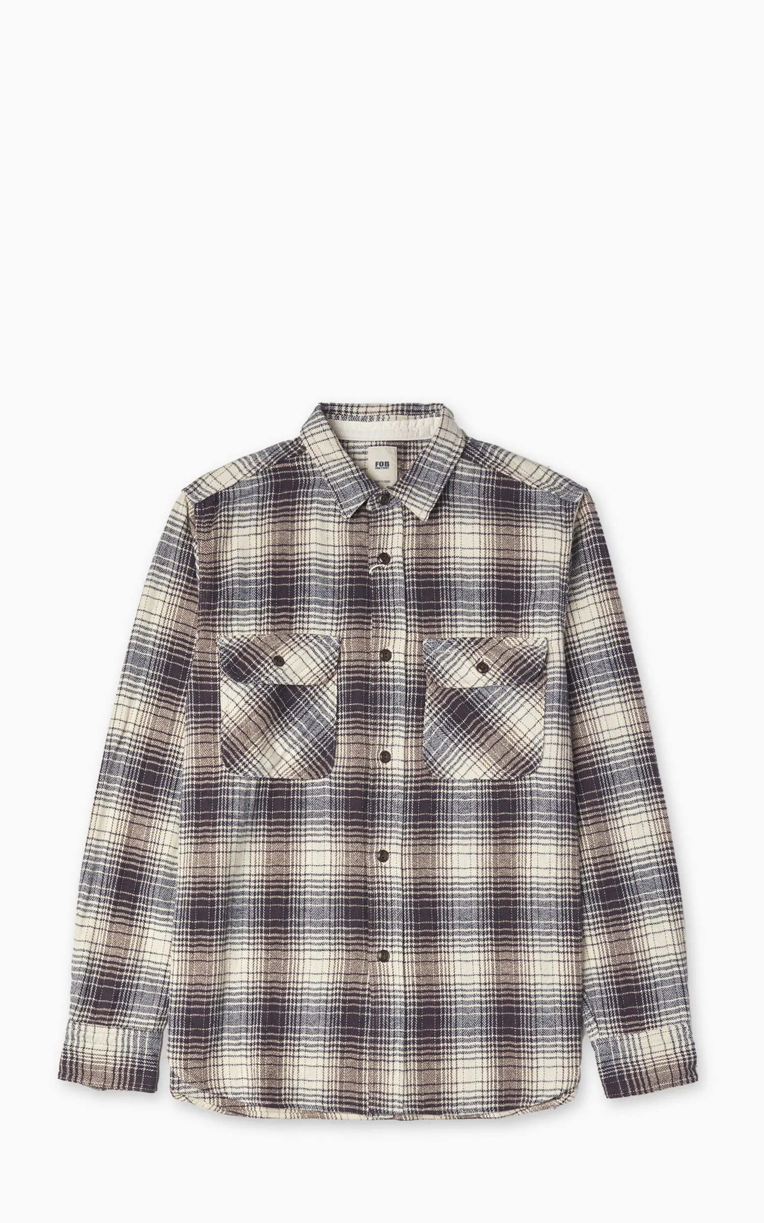 FOB Factory F3510 Heavy Flannel Work Shirt Navy sold by Cultizm