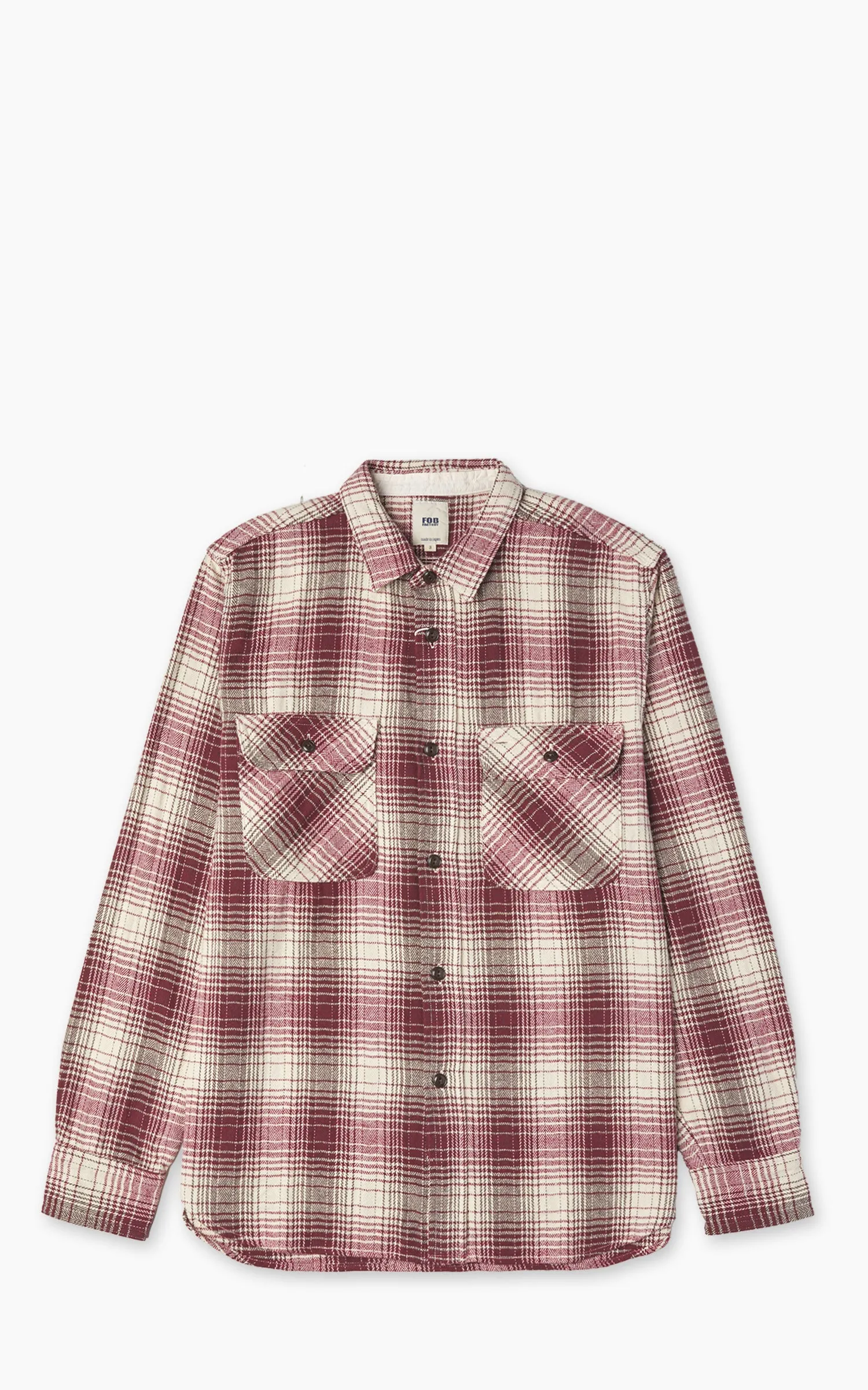 FOB Factory F3510 Heavy Flannel Work Shirt Red sold by Cultizm