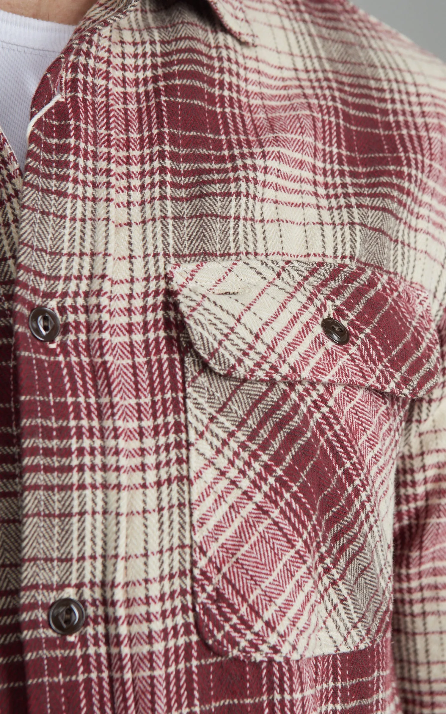 FOB Factory F3510 Heavy Flannel Work Shirt Red sold by Cultizm product image thumbnail 5