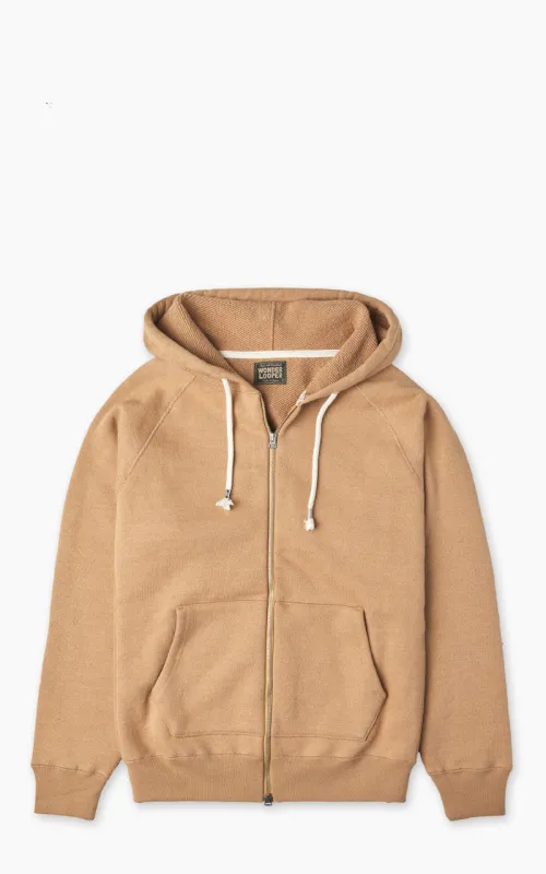 Wonder Looper Zip Hoodie Double Heavyweight French Terry Foxfibre® Coyote 80 sold by Cultizm