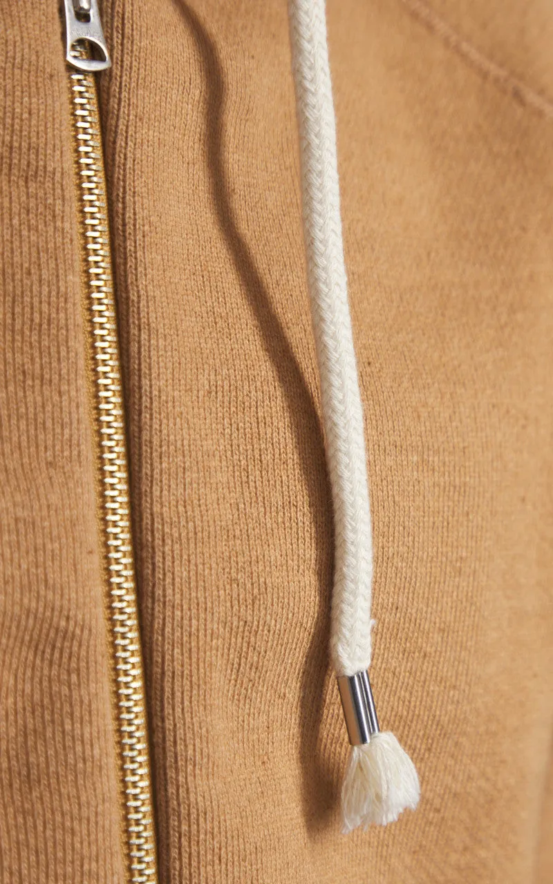 Wonder Looper Zip Hoodie Foxfibre® Double Heavyweight French Terry Coyote 80 sold by Cultizm product image thumbnail 5