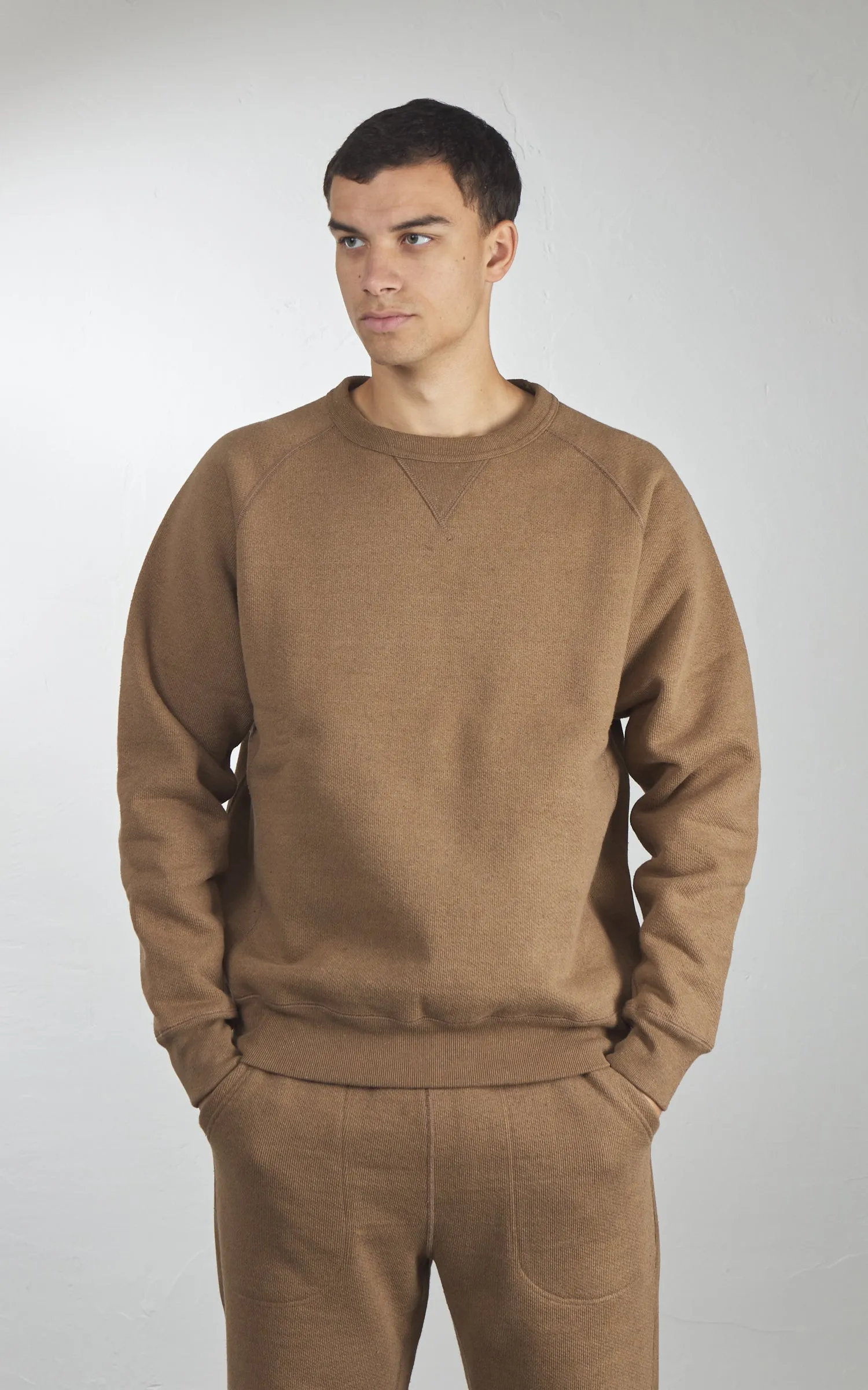 Wonder Looper Pullover Crewneck Double Heavyweight French Terry Iron Mordant Foxfibre® Coyote 80 sold by Cultizm product image thumbnail 5