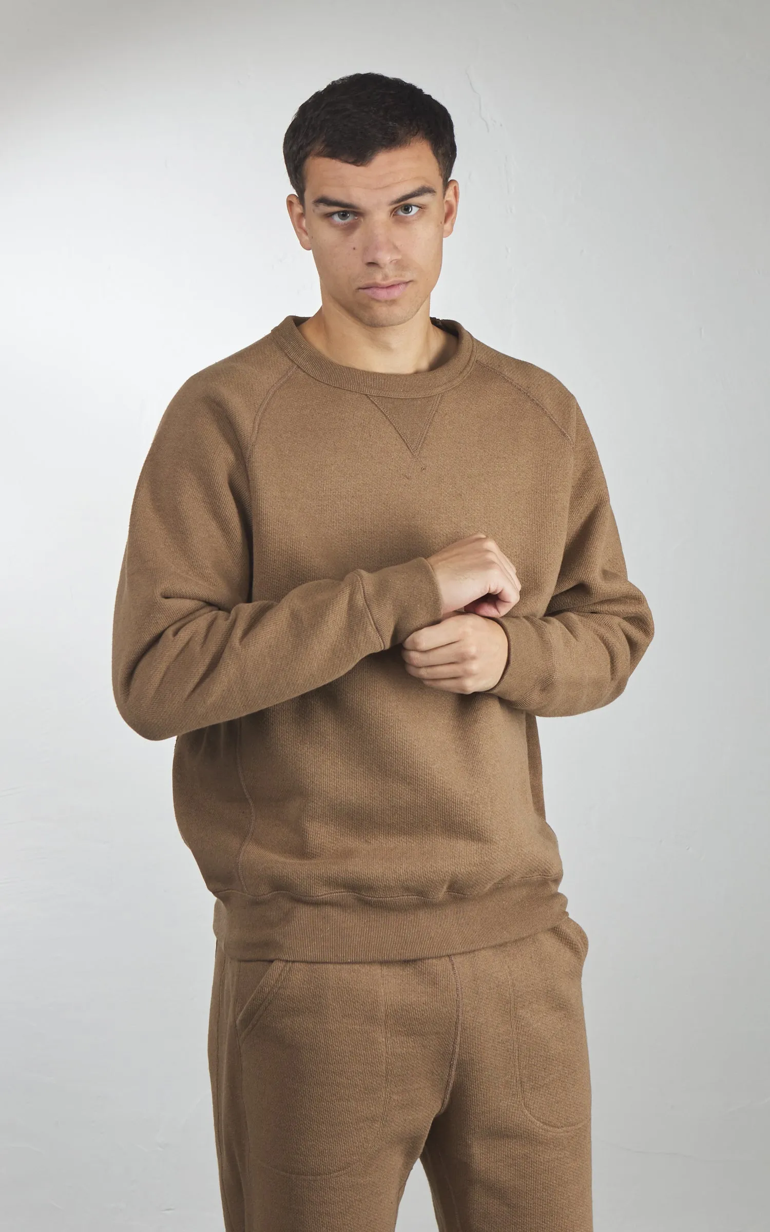 Wonder Looper Pullover Crewneck Double Heavyweight French Terry Iron Mordant Foxfibre® Coyote 80 sold by Cultizm product image thumbnail 2