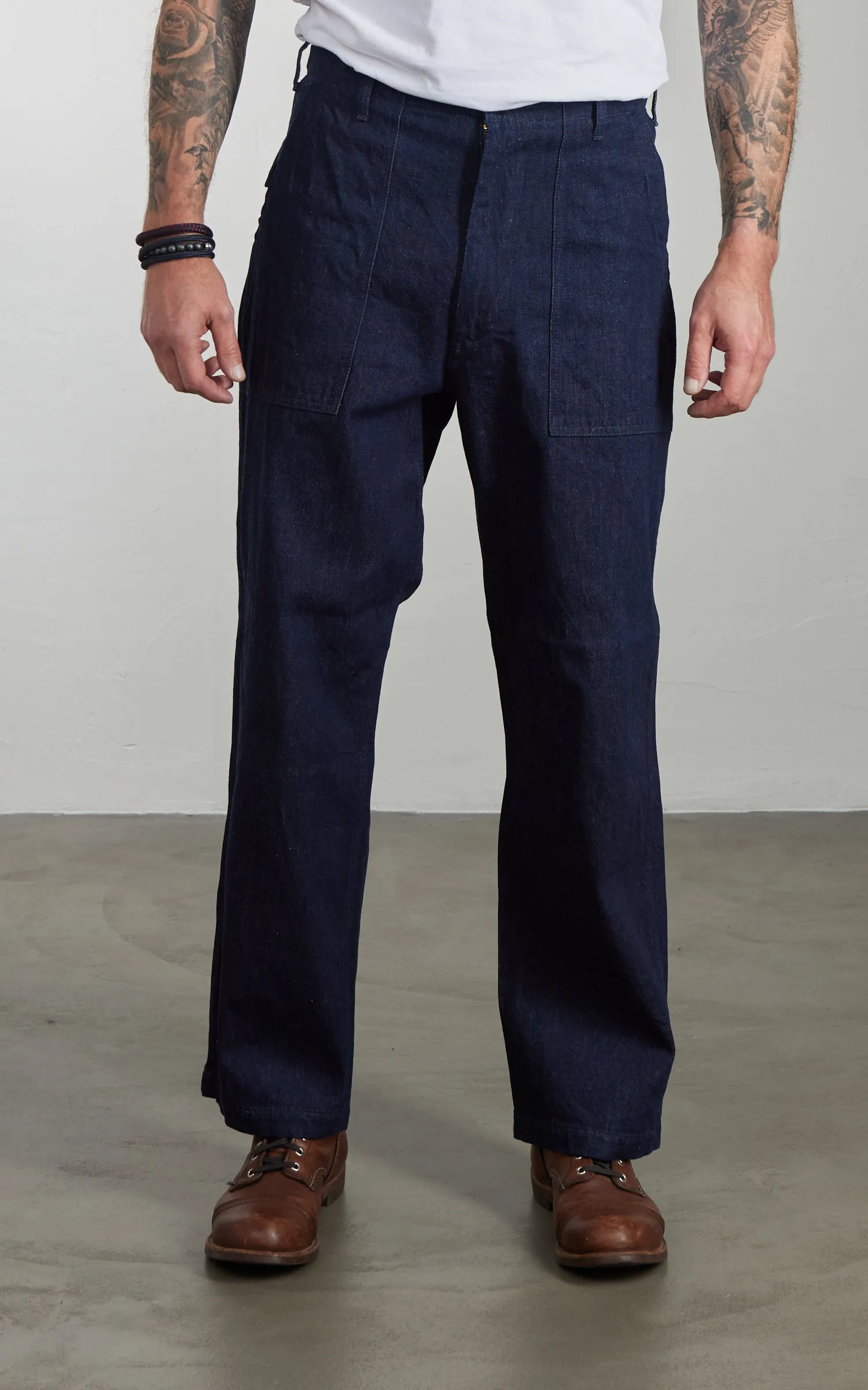 FOB Factory F0541 Three Eight Loom Denim Baker Pants Indigo sold by Cultizm product image thumbnail 2