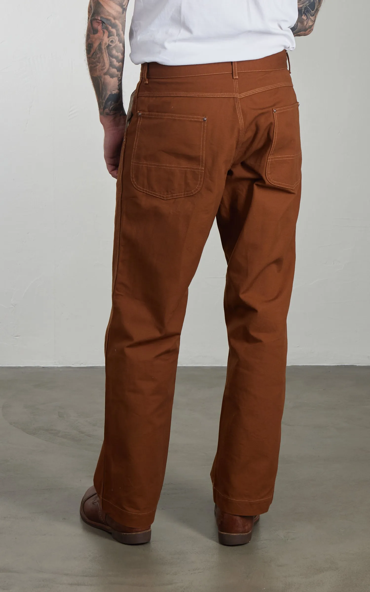 FOB Factory F0530 Cotton Duck Work Pants Brown sold by Cultizm product image thumbnail 5