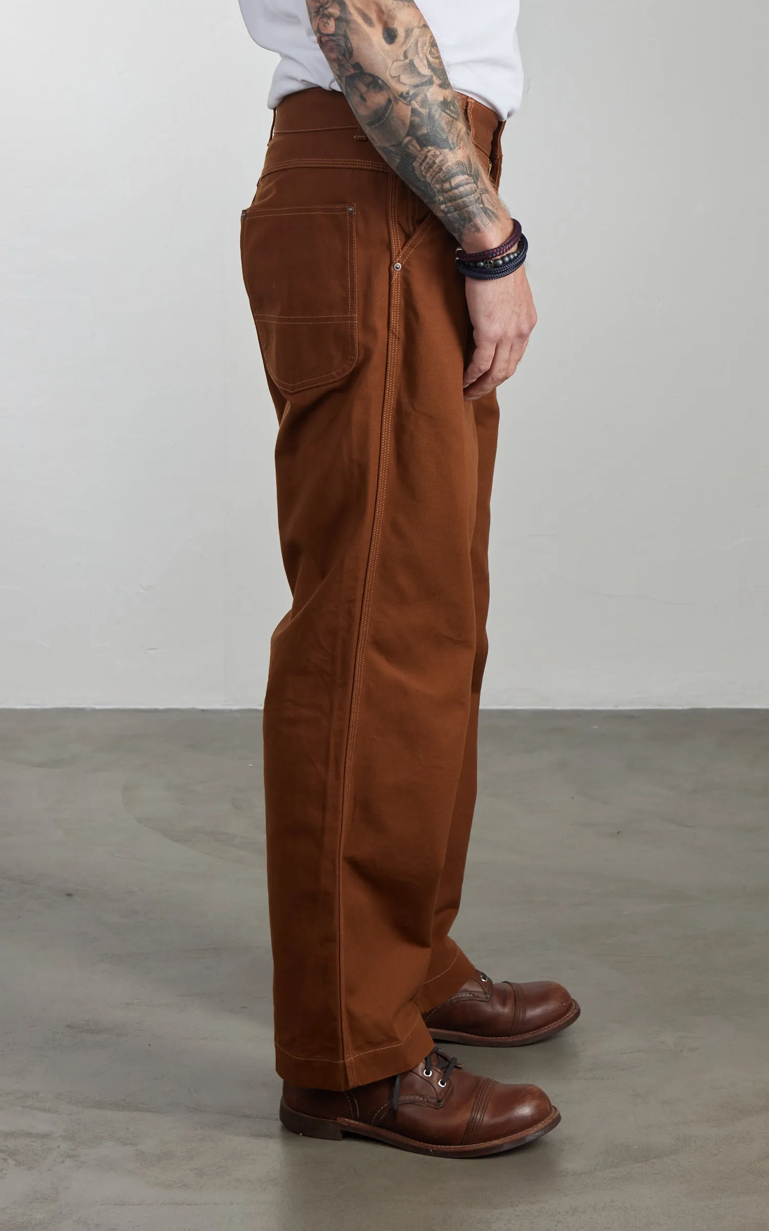FOB Factory F0530 Cotton Duck Work Pants Brown sold by Cultizm product image thumbnail 4