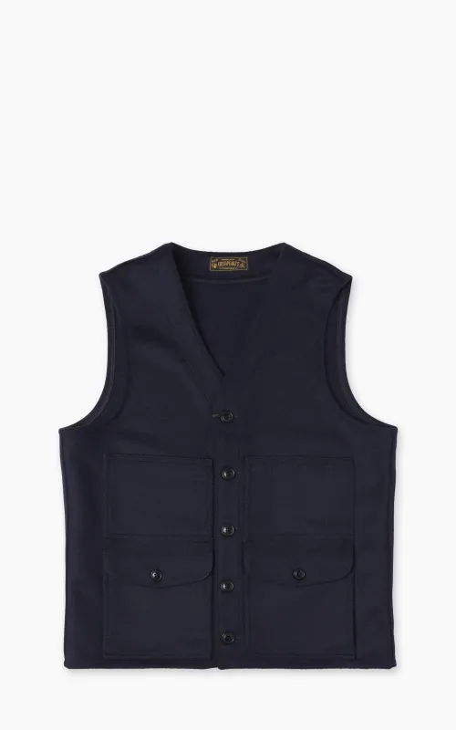 Chesapeake's Oregon Heavyweight Wool Vest Navy Blue sold by Cultizm
