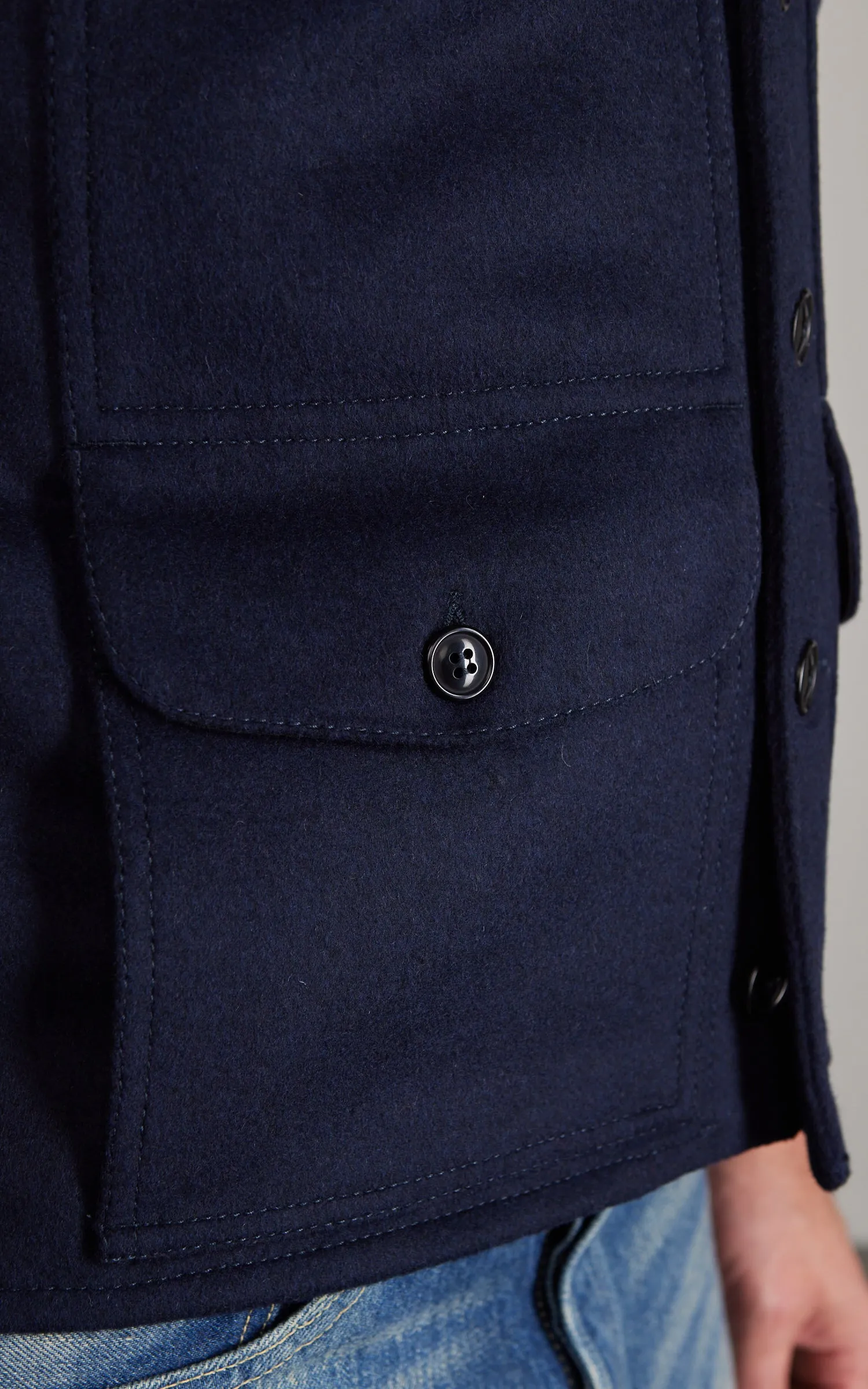 Chesapeake's Oregon Heavyweight Wool Vest Navy Blue sold by Cultizm product image thumbnail 5