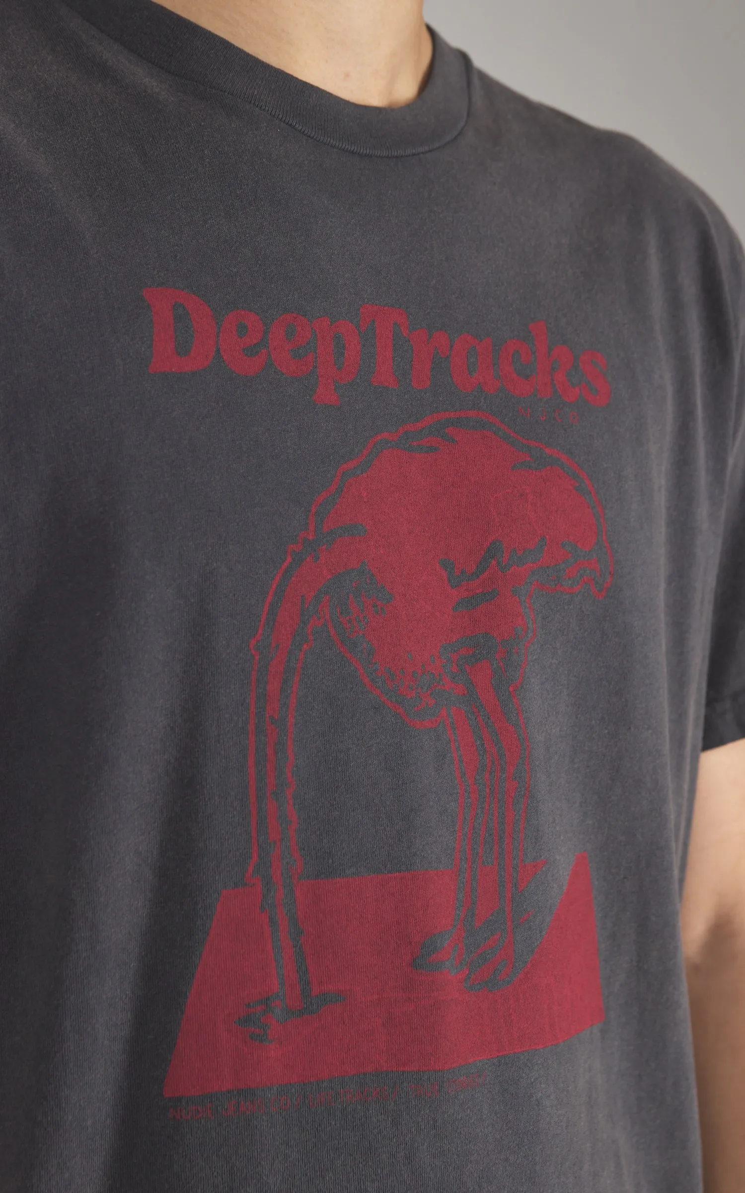 Nudie Jeans Roy Deep Tracks T-Shirt Antracite sold by Cultizm product image thumbnail 5