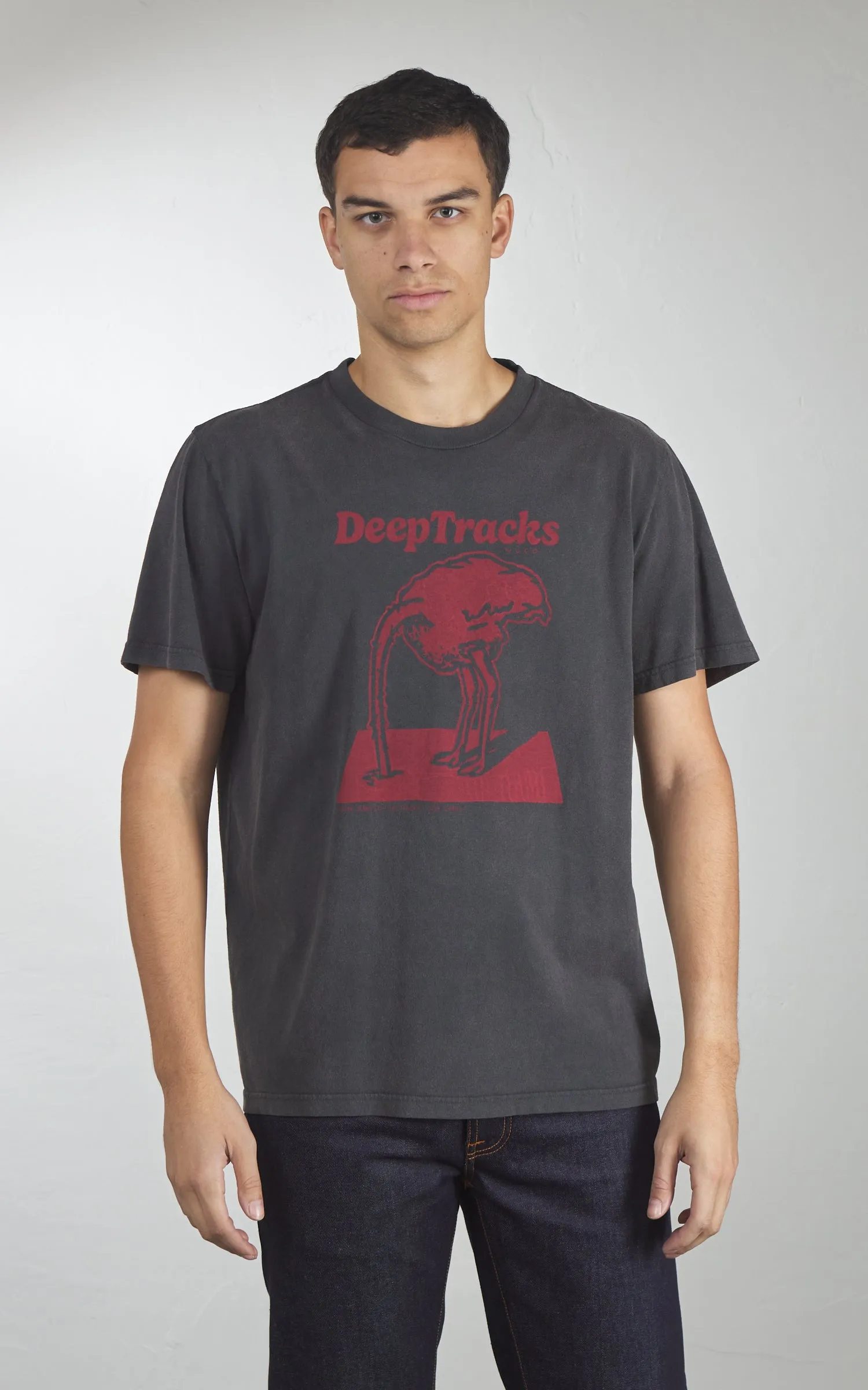 Nudie Jeans Roy Deep Tracks T-Shirt Antracite sold by Cultizm product image thumbnail 2