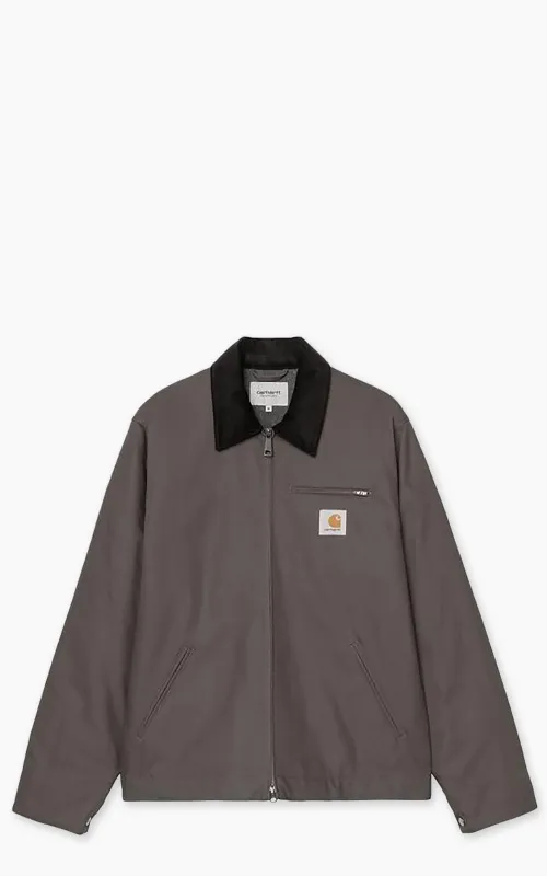 Carhartt WIP Detroit Jacket Winter Dearborn Canvas Rigid Graphite/Black sold by Cultizm