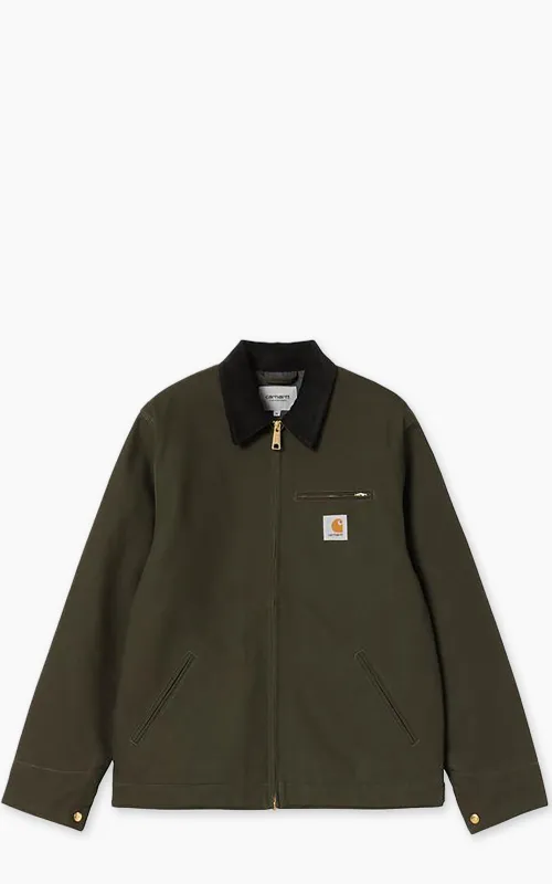 Carhartt WIP Detroit Jacket Winter Dearborn Canvas Rigid Olive/Black sold by Cultizm