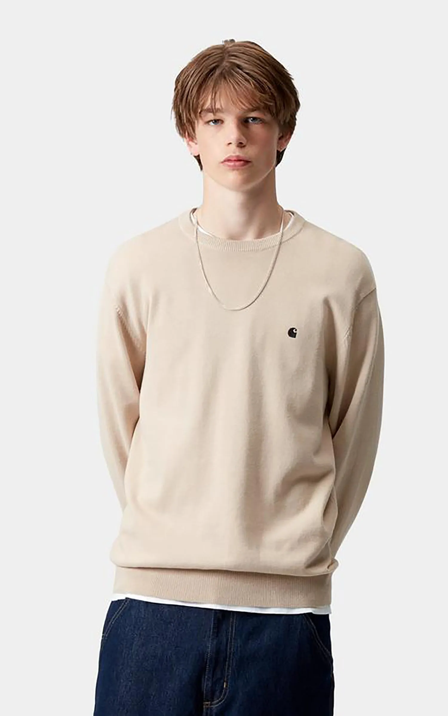 Carhartt WIP Madison Sweater Fleur De Sel/Black sold by Cultizm product image thumbnail 2