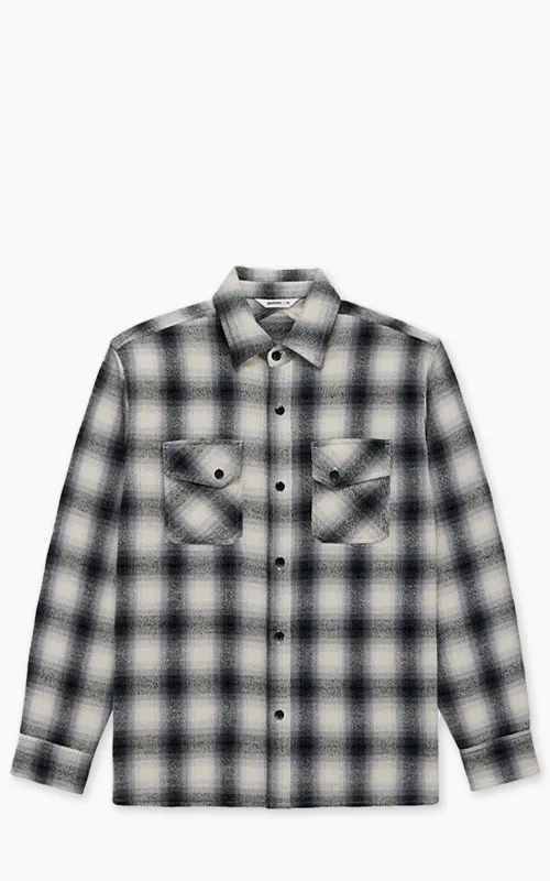 3sixteen Crosscut Flannel Plaid Cream/Black sold by Cultizm