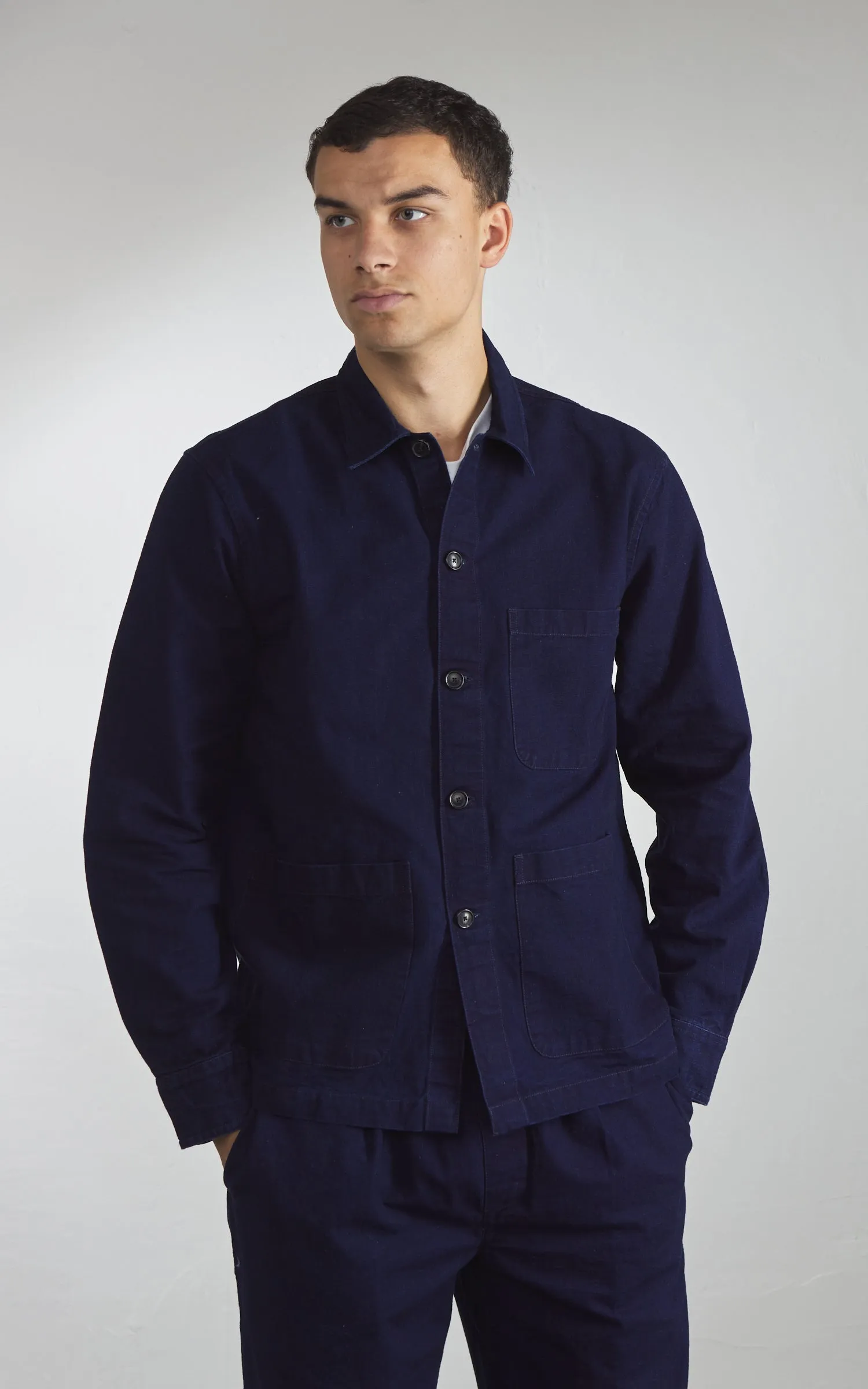 3sixteen Shop Jacket Canvas Indigo sold by Cultizm product image thumbnail 2