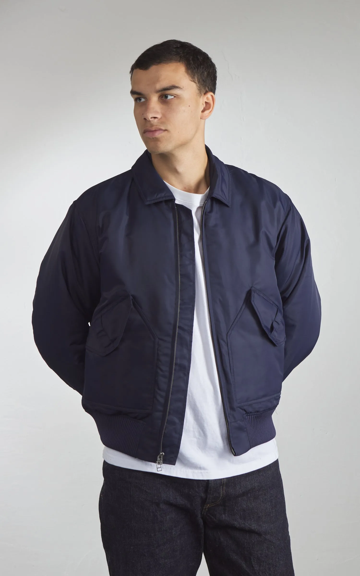 3sixteen CWU Flight Jacket Aviator Satin Blue sold by Cultizm product image thumbnail 4