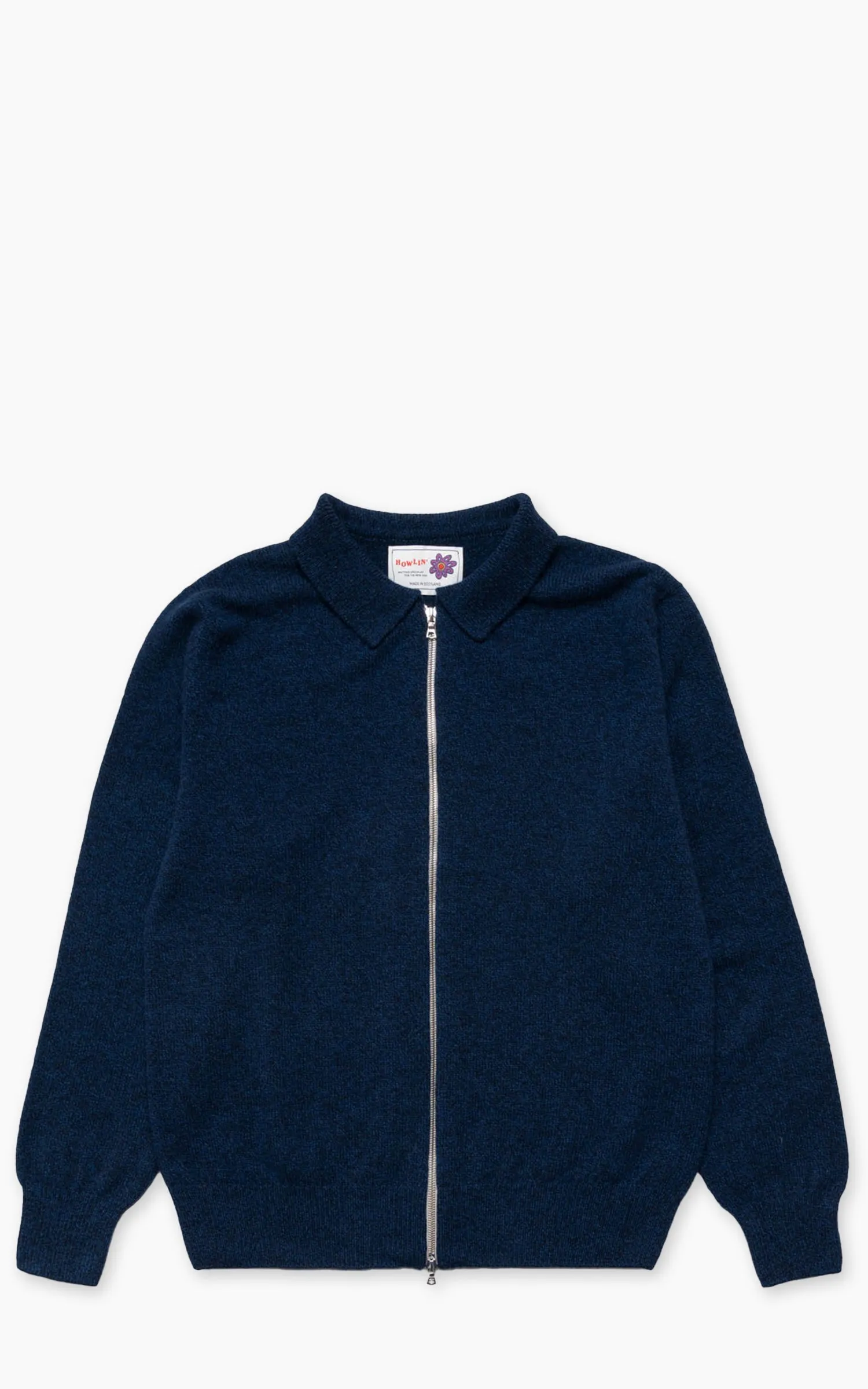 Howlin' High Pressure Knit Cardigan Navy Mix sold by Cultizm
