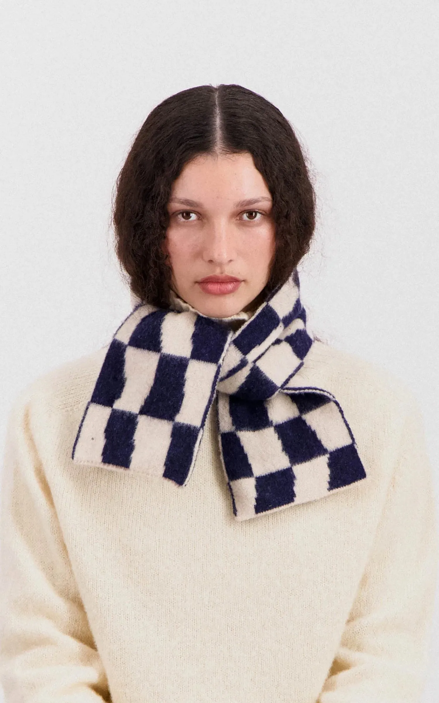Howlin' Mini Checkerboard Scarf Navy sold by Cultizm product image thumbnail 3