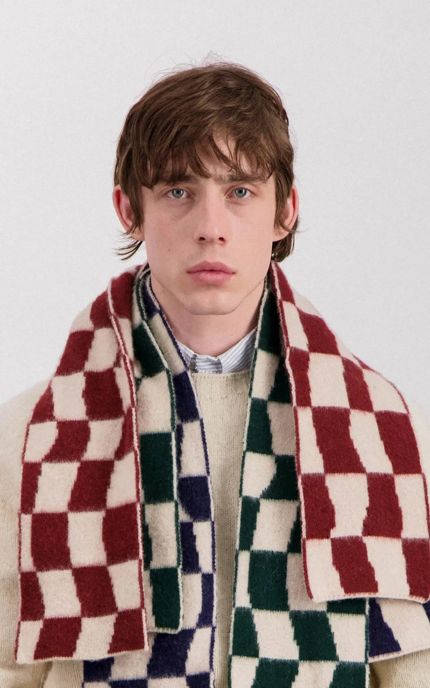 Howlin' Mini Checkerboard Scarf Navy sold by Cultizm product image thumbnail 5