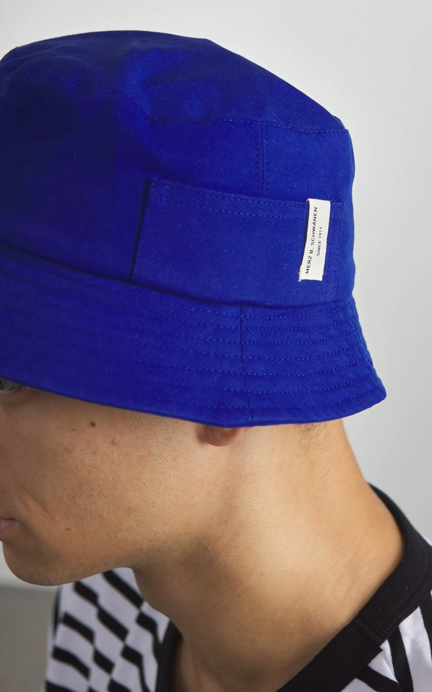 Merz b. Schwanen BH03 Cotton Poplin Bucket Hat Vintage Blue sold by Cultizm product image thumbnail 3