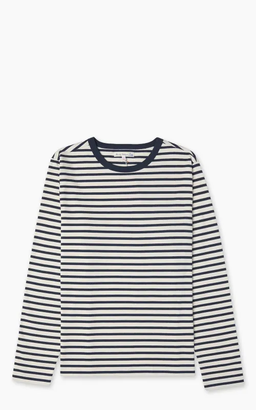 Merz b. Schwanen 2M18 Loopwheeled Longsleeve T-Shirt Ink/Nature sold by Cultizm