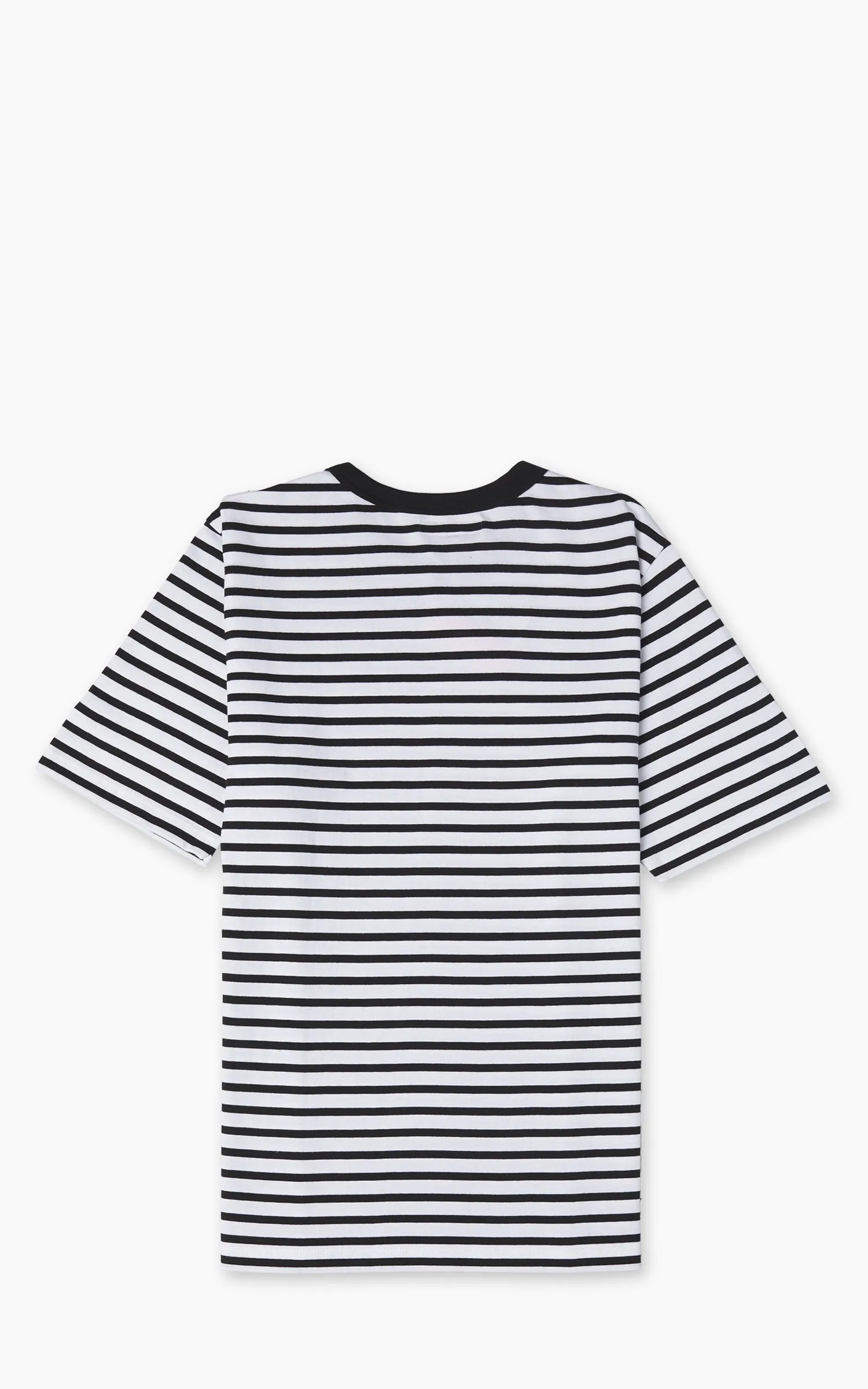 Merz b. Schwanen 2M14 Striped Crew Neck Tee Black/White sold by Cultizm product image thumbnail 3