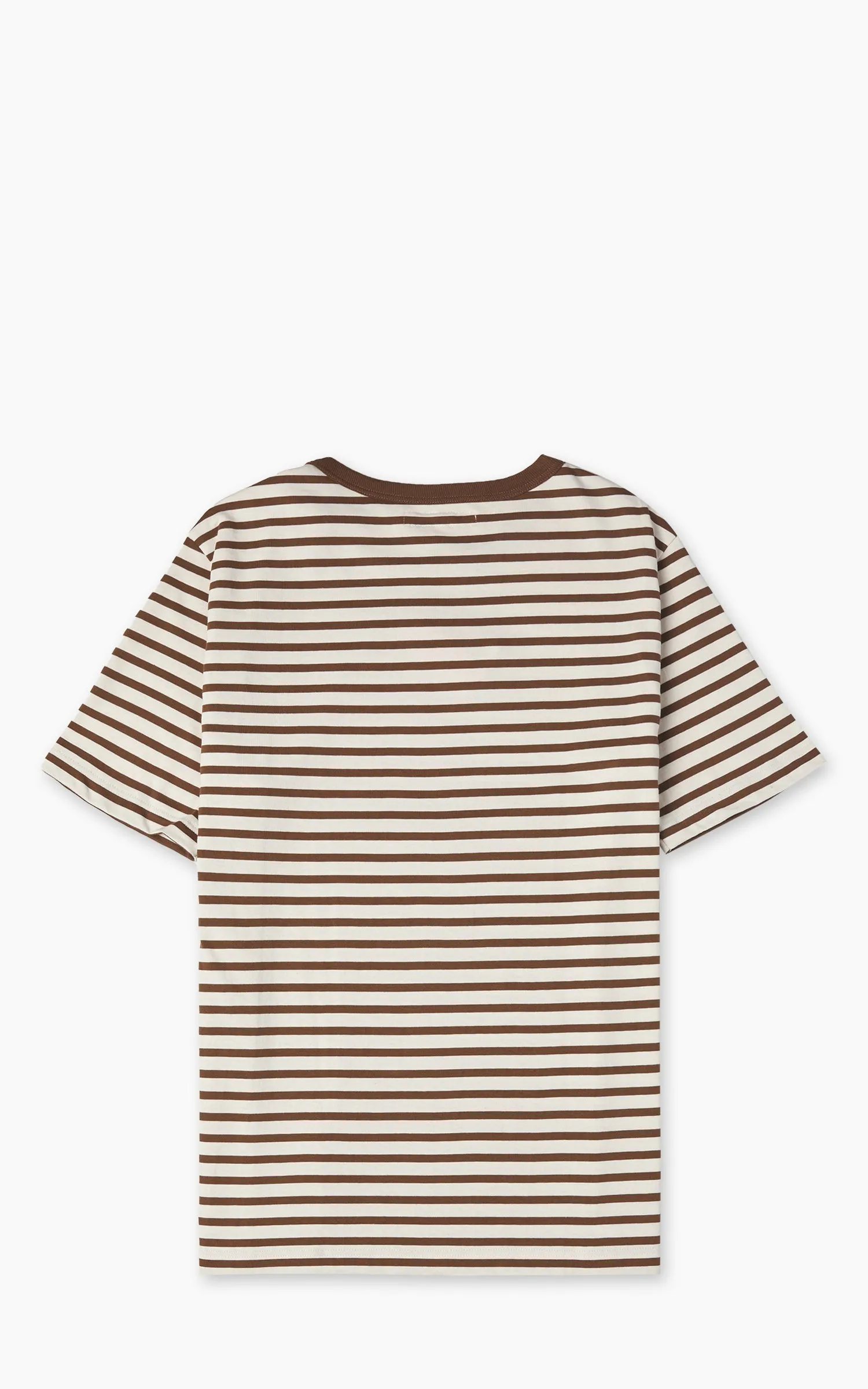 Merz b. Schwanen 2M14 Striped Crew Neck Tee Nut/Nature sold by Cultizm product image thumbnail 2