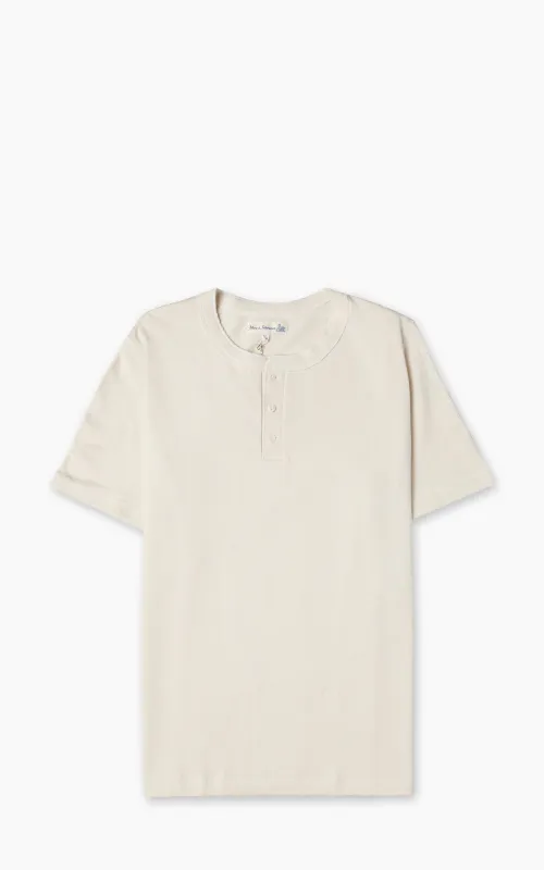 Merz b. Schwanen 204SL Loopwheeled Henley T-Shirt Nature sold by Cultizm