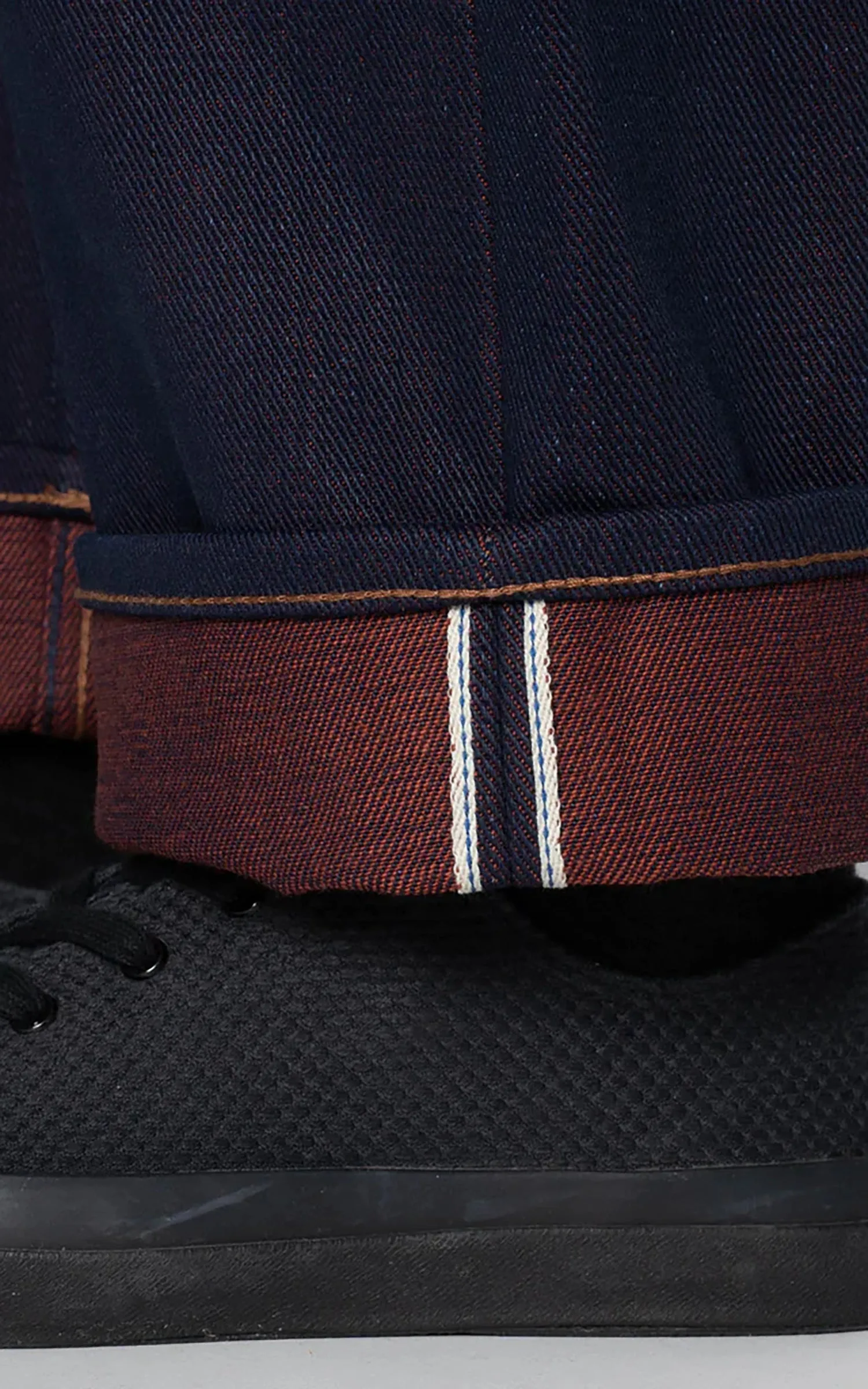 The Unbranded Brand UB791 Wide Fit Heavyweight Indigo Warp/Red Weft Raw Selvedge Indigo 21oz sold by Cultizm product image thumbnail 2