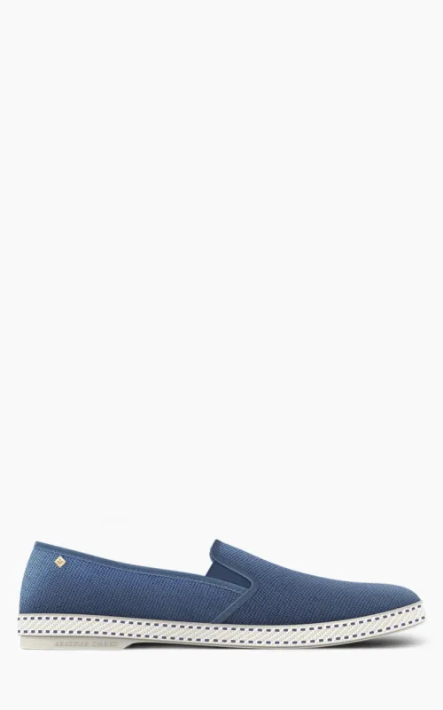 Rivieras Classic Toile Moccasin Blue sold by Cultizm