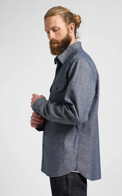Lee 101 Heritage Workwear Shirt Dry Blue sold by Cultizm