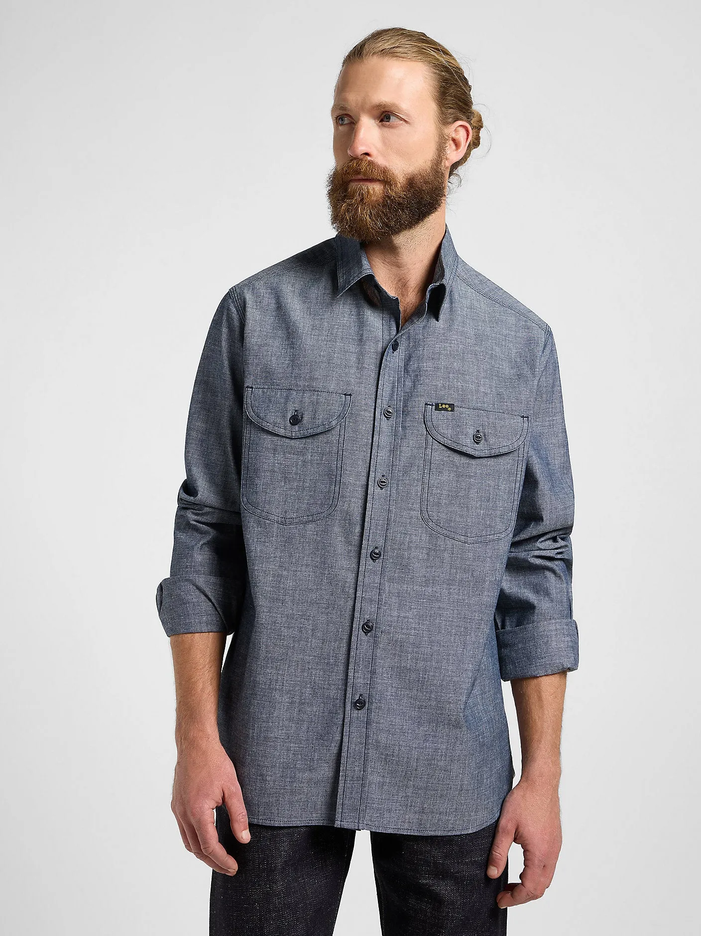 Lee 101 Heritage Workwear Shirt Dry Blue sold by Cultizm product image thumbnail 2