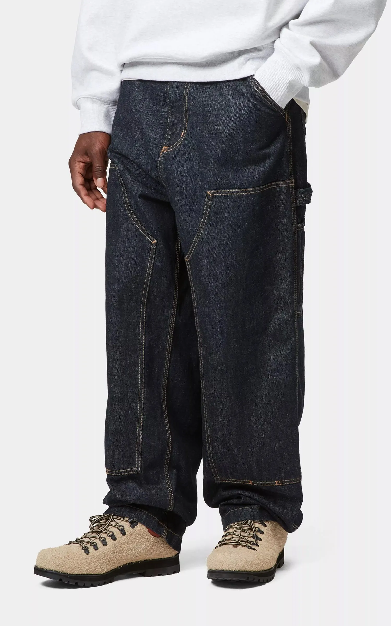 Carhartt WIP Double Knee Pant Camano Denim Rinsed Blue sold by Cultizm product image thumbnail 5
