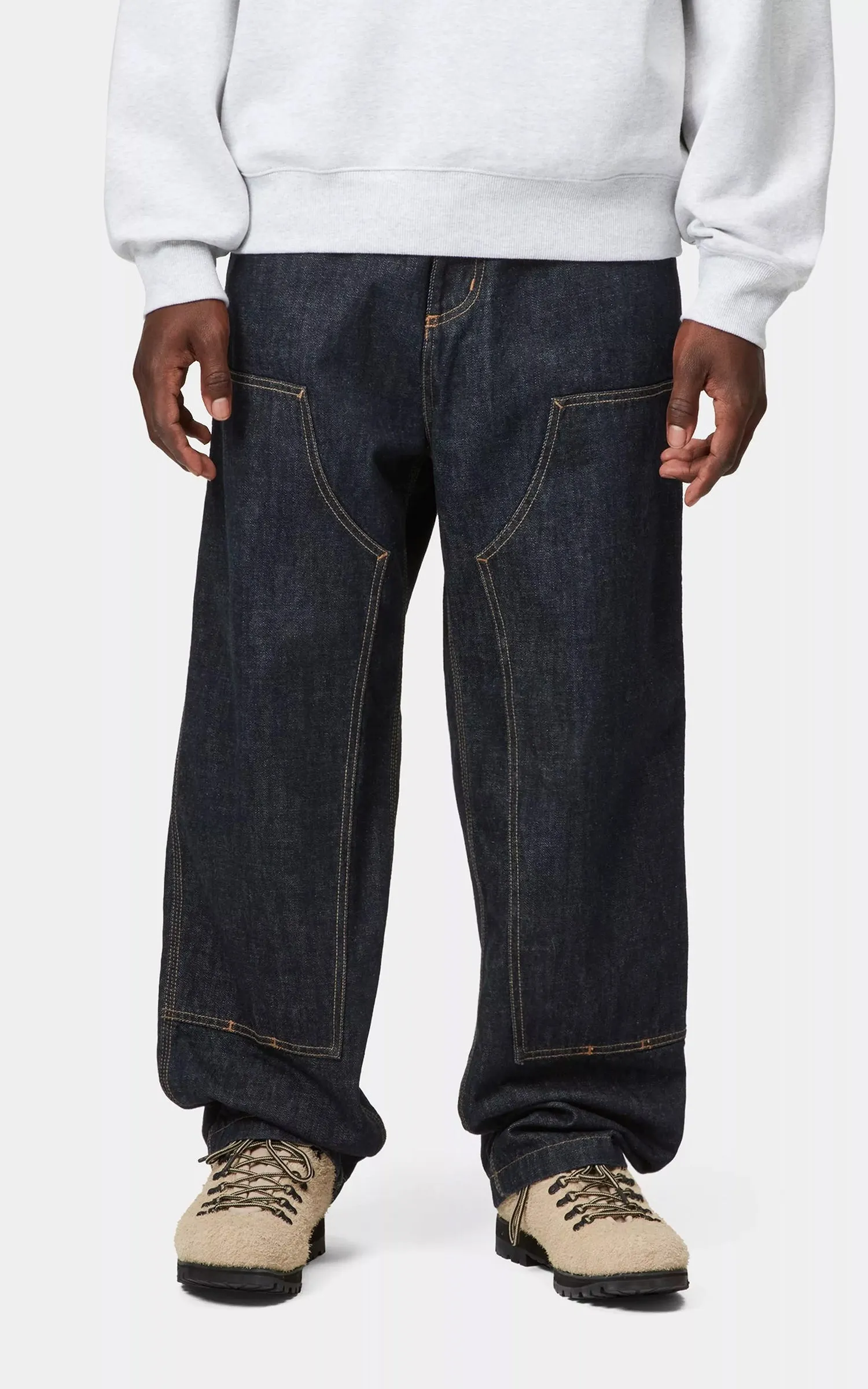 Carhartt WIP Double Knee Pant Camano Denim Rinsed Blue sold by Cultizm product image thumbnail 2