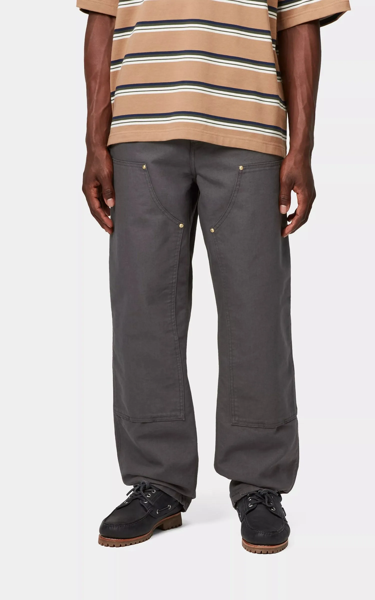 Carhartt WIP Double Knee Pant Dearborn Canvas Rinsed Graphite sold by Cultizm product image thumbnail 5