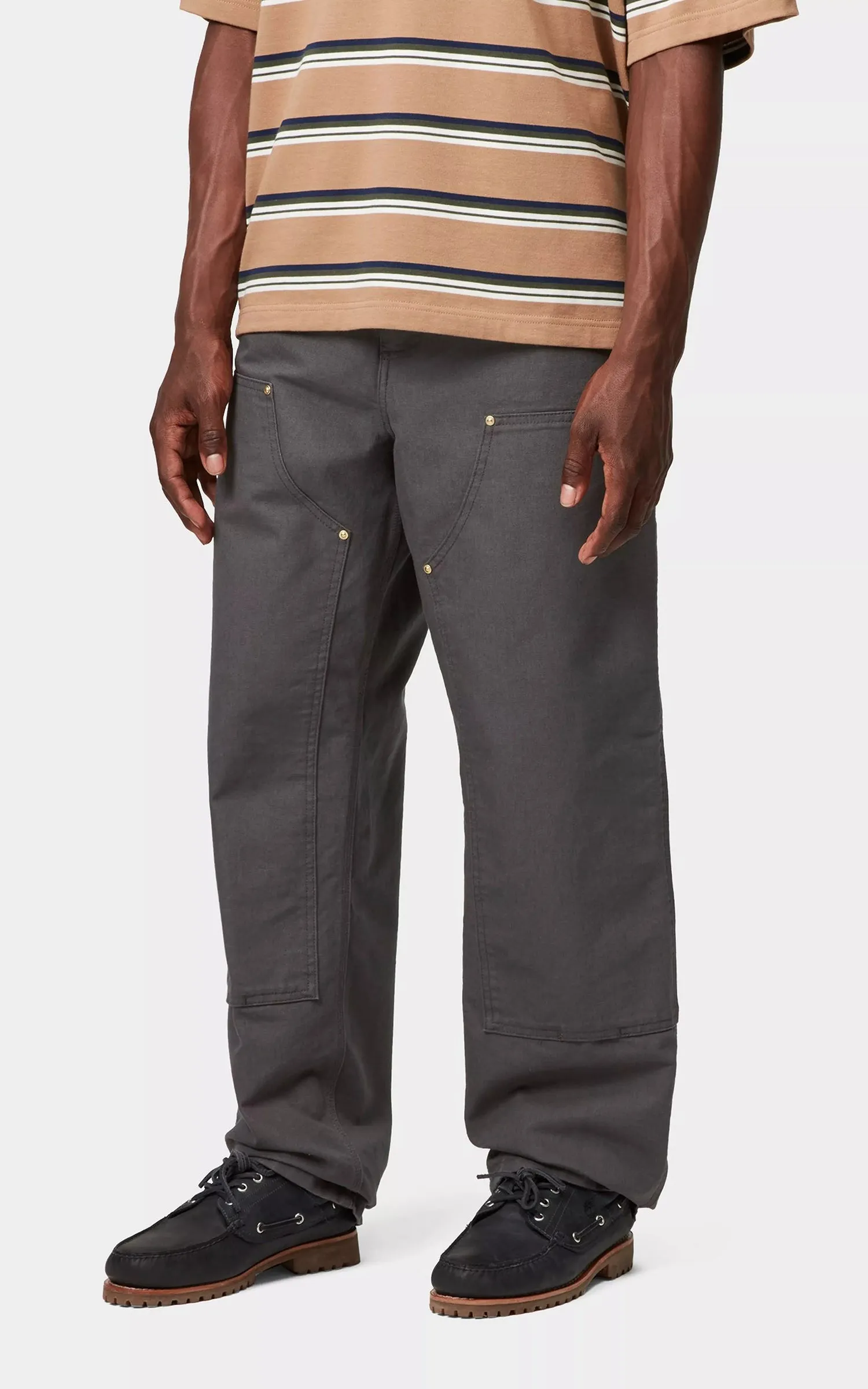 Carhartt WIP Double Knee Pant Dearborn Canvas Rinsed Graphite sold by Cultizm product image thumbnail 3