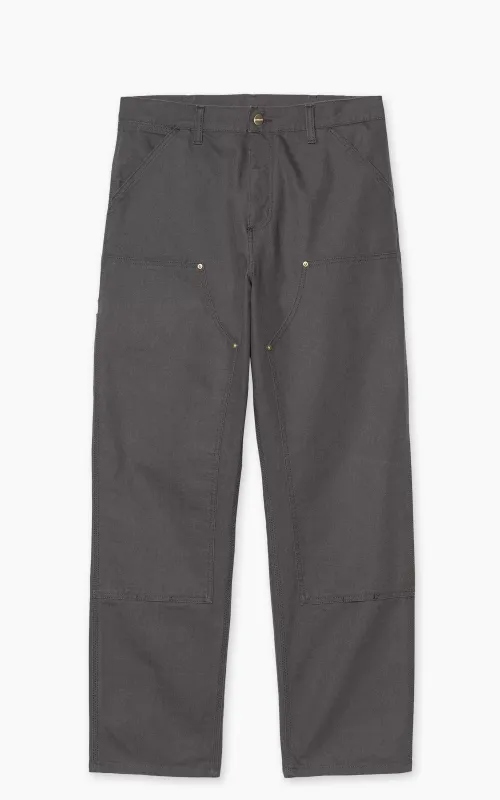 Carhartt WIP Double Knee Pant Dearborn Canvas Rinsed Graphite sold by Cultizm