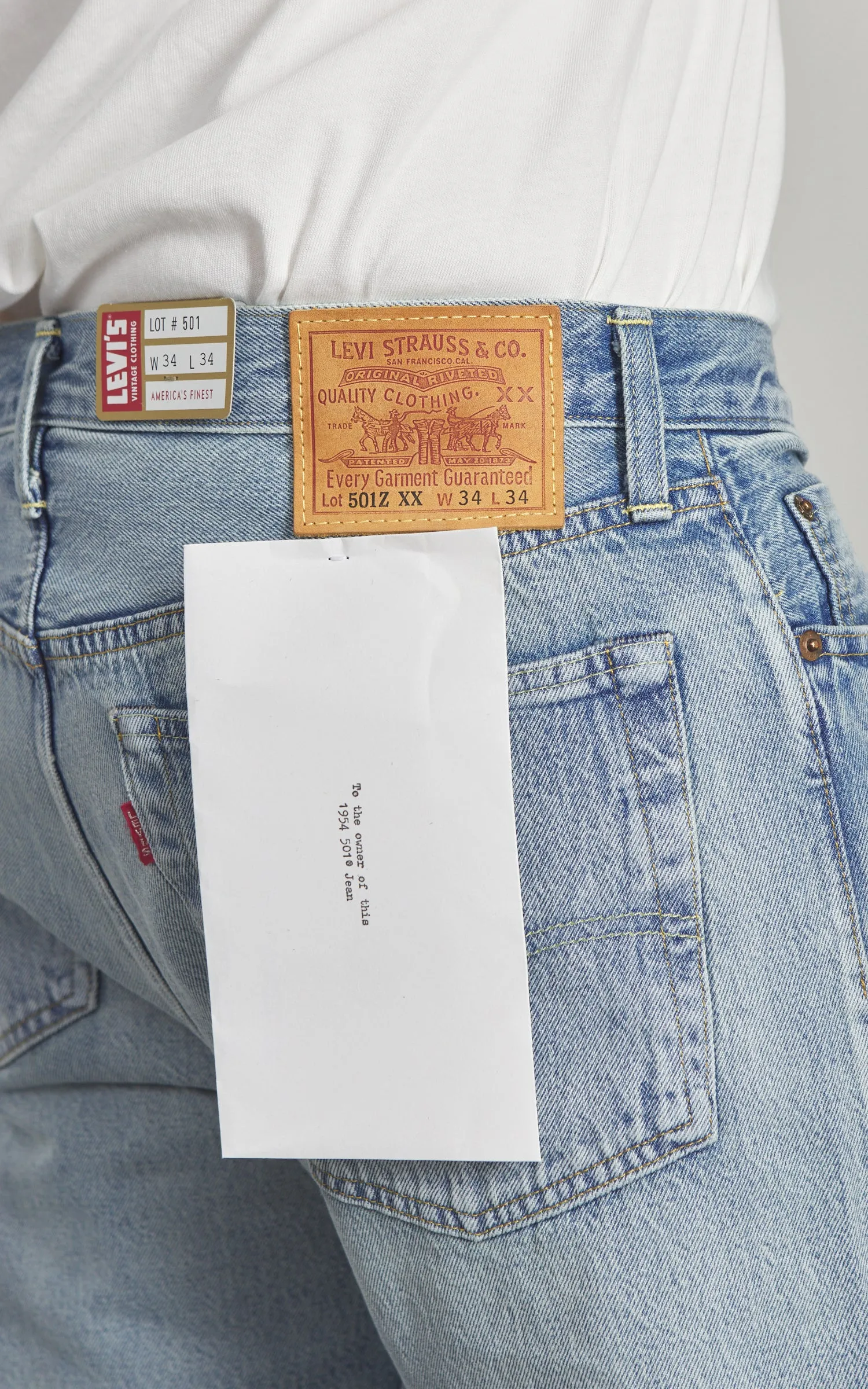 Levi's® Vintage Clothing 1954 501 Jeans Rossie Blue sold by Cultizm product image thumbnail 5