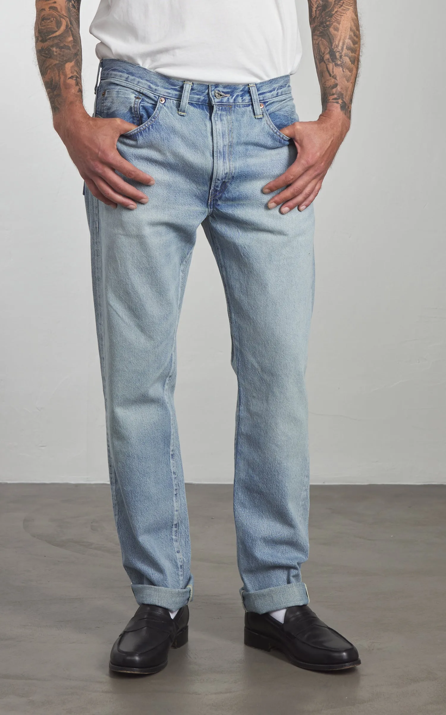 Levi's® Vintage Clothing 1954 501 Jeans Rossie Blue sold by Cultizm product image thumbnail 2