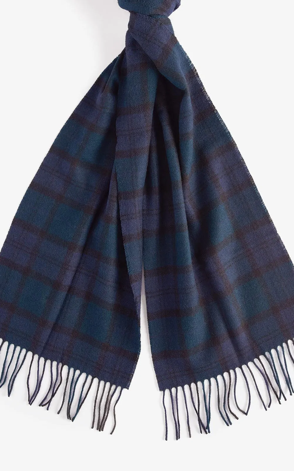Barbour Scarf Tartan Lambswool Navy sold by Cultizm product image thumbnail 3