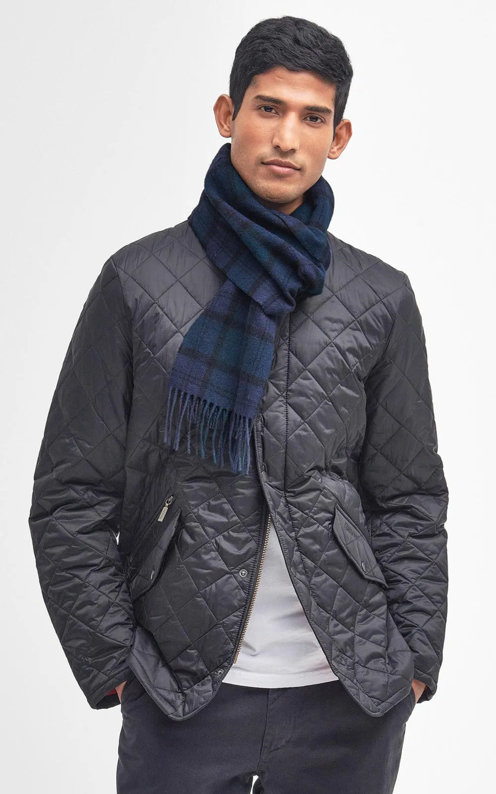 Barbour Scarf Tartan Lambswool Navy sold by Cultizm product image thumbnail 2