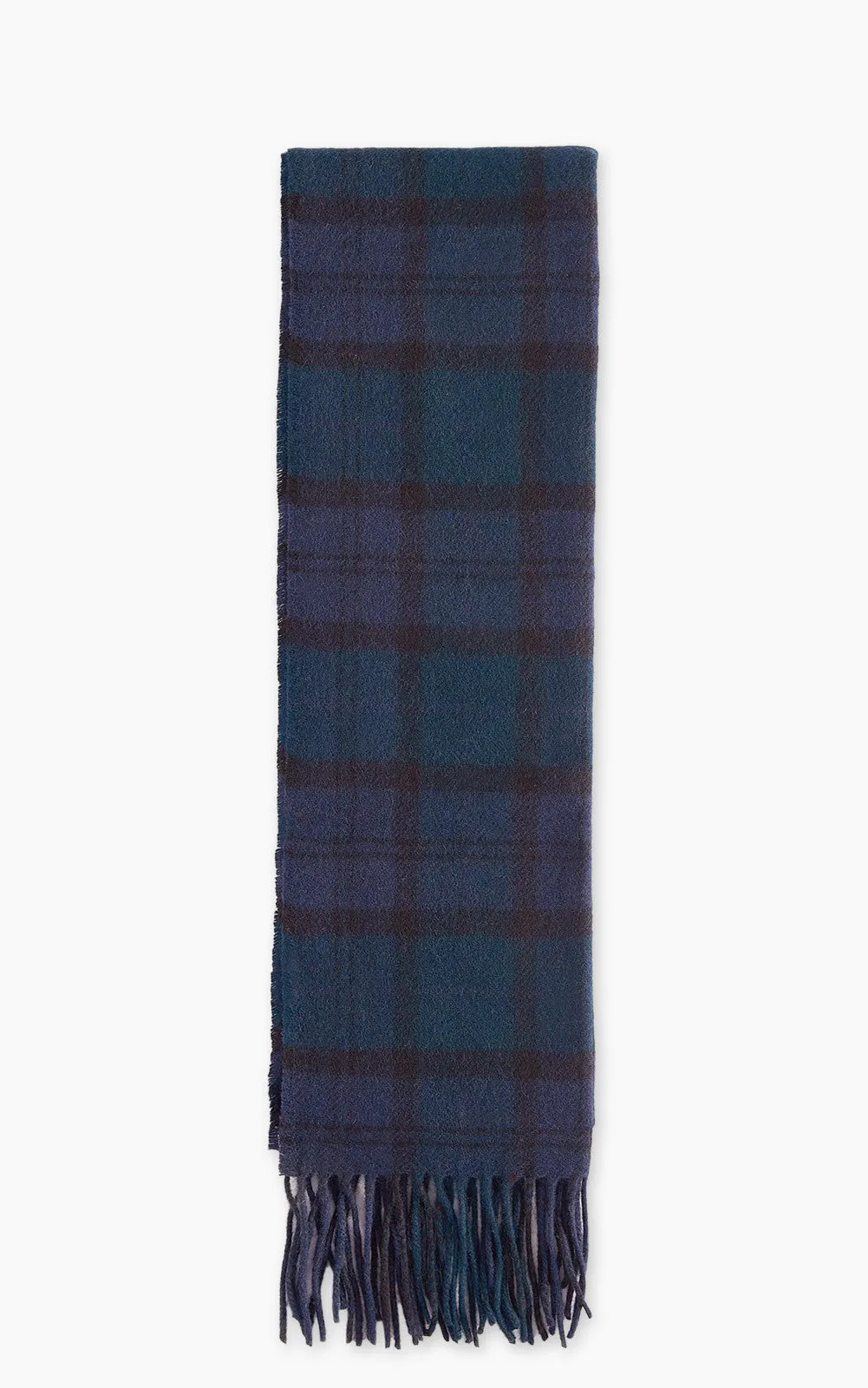 Barbour Scarf Tartan Lambswool Navy sold by Cultizm