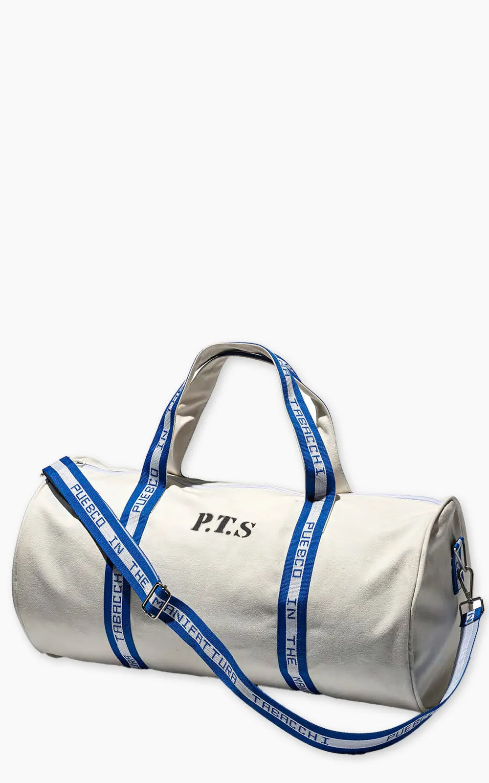 Puebco Clubhouse Barrel Bag Manifattura Tabacchi Natural/Blue sold by Cultizm