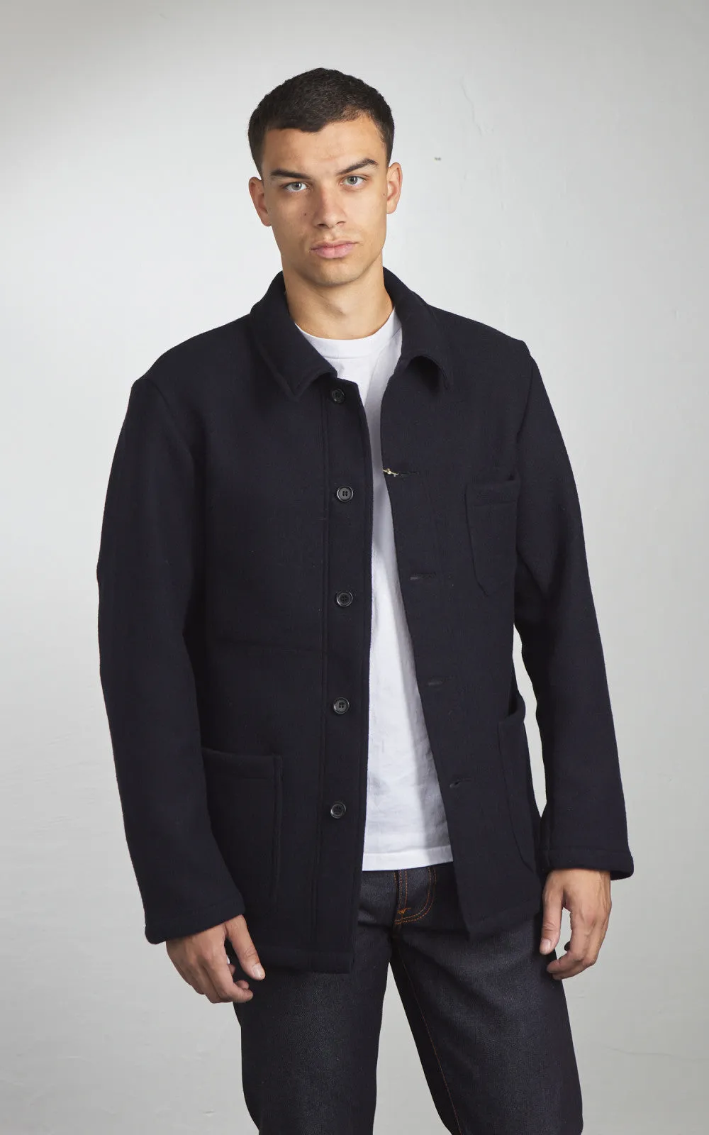 Vetra Workwear Jacket Double-Face Melton Wool 5F/4 Navy sold by Cultizm product image thumbnail 4
