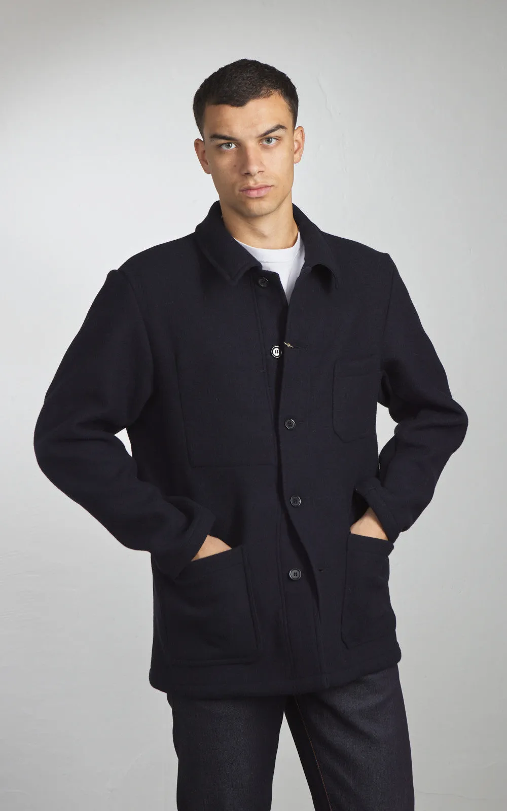 Vetra Workwear Jacket Double-Face Melton Wool 5F/4 Navy sold by Cultizm product image thumbnail 2