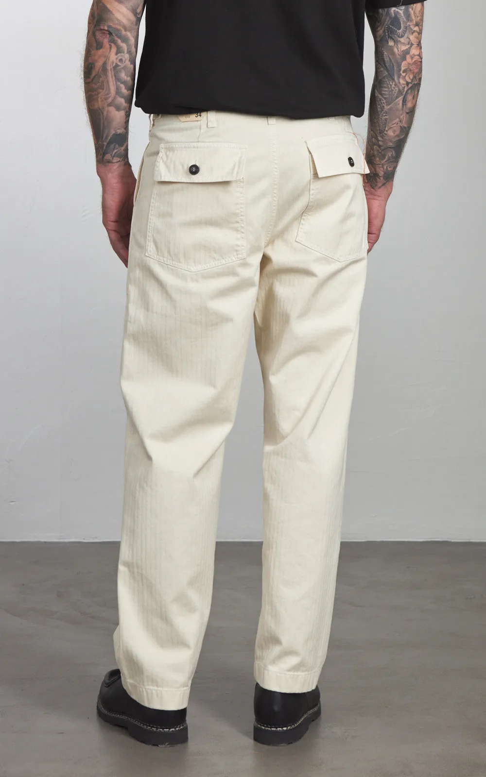 Fortela New Fatigue Pants Herringbone Off White sold by Cultizm product image thumbnail 3