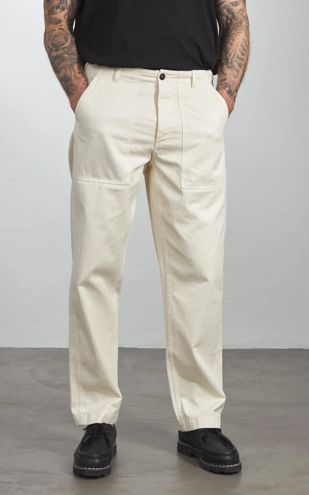 Fortela New Fatigue Pants Herringbone Off White sold by Cultizm product image thumbnail 2