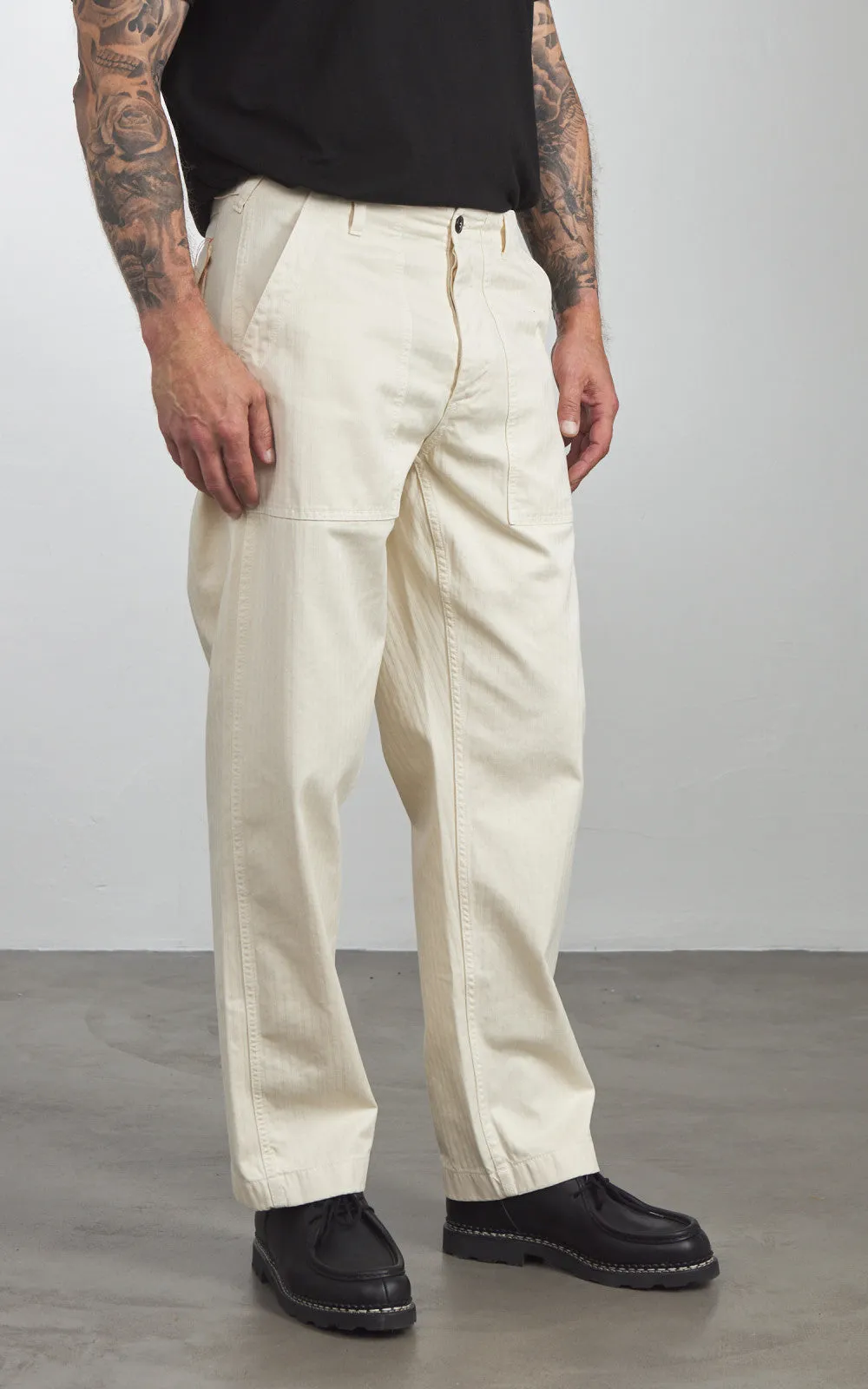 Fortela New Fatigue Pants Herringbone Off White sold by Cultizm product image thumbnail 4
